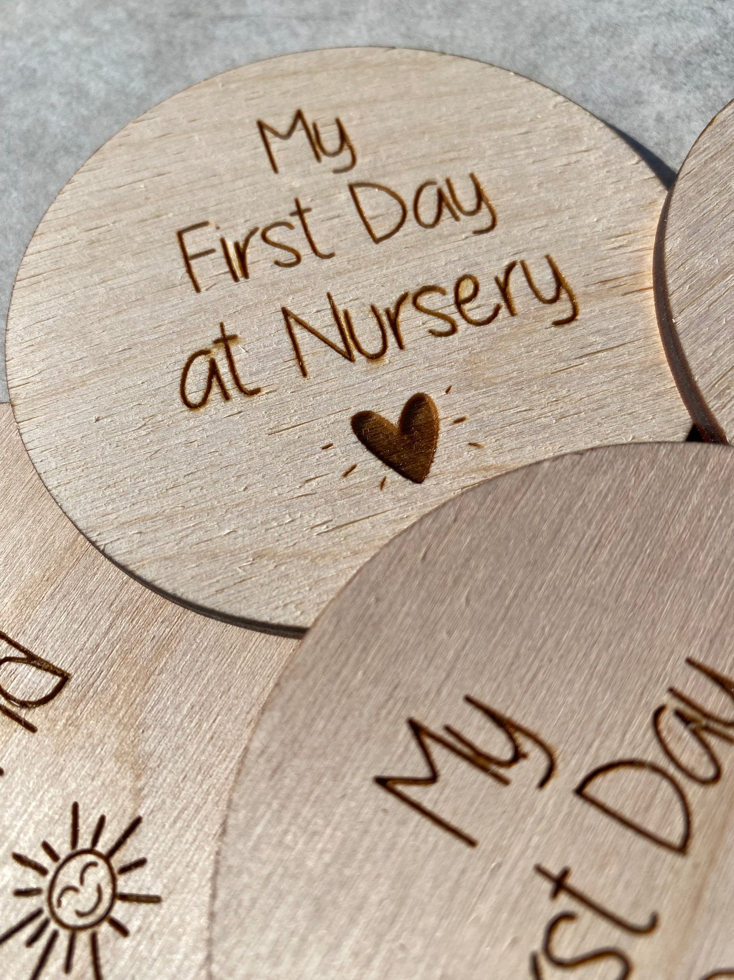 18 New Born Milestone Plywood Engraved Cards