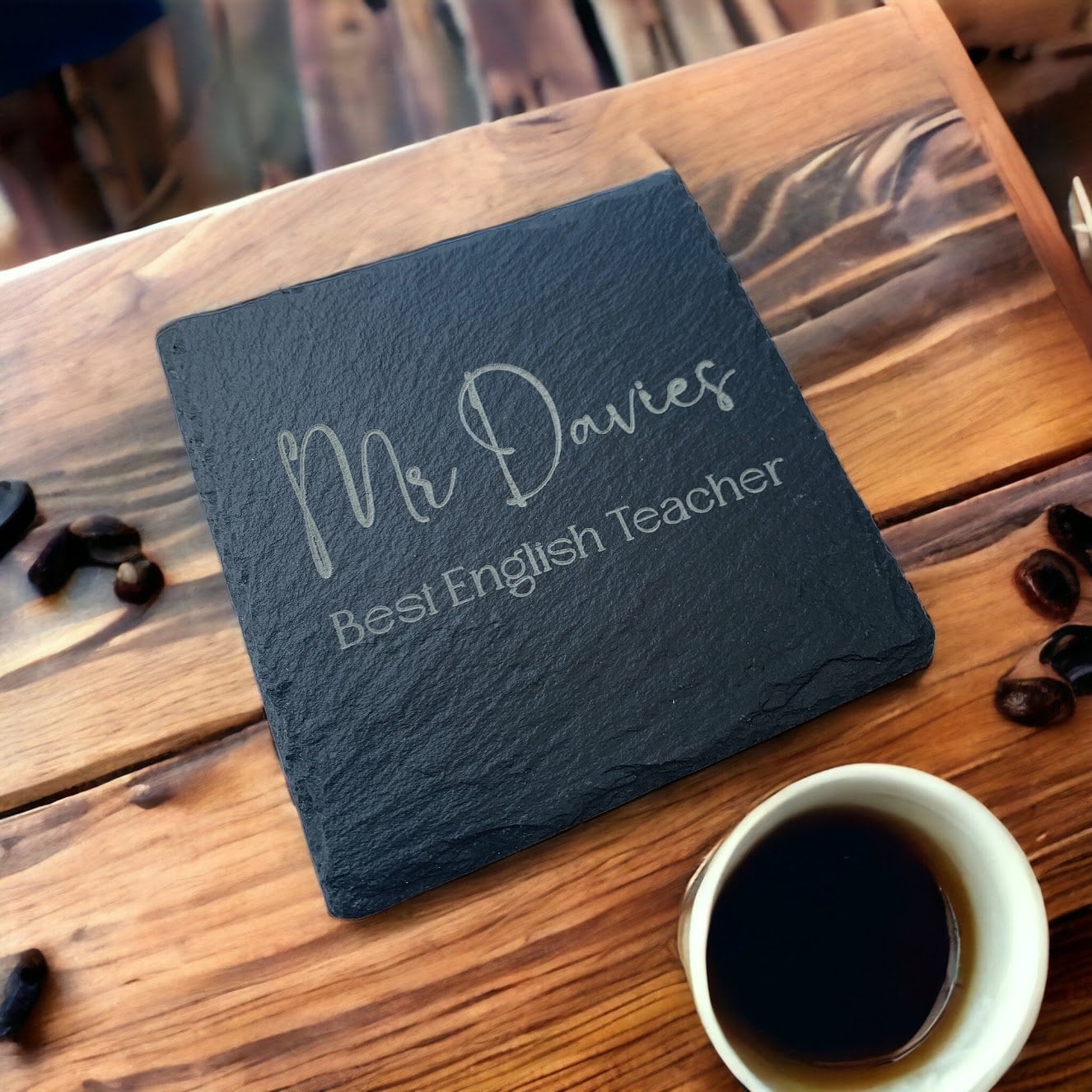 Personalised Teacher Slate Coaster